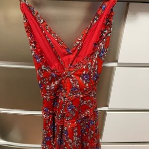 Red Floral Mini Dress